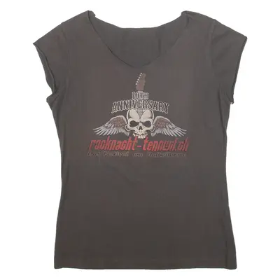 ROCKNACHT 10th Anniversary Womens Band T-Shirt Brown M