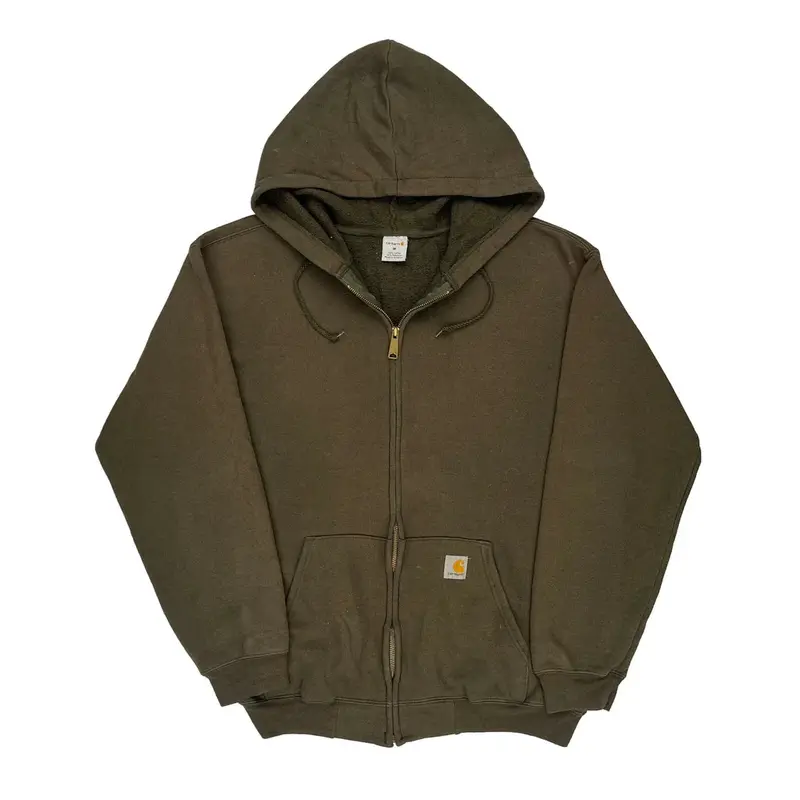 Carhartt Hoodie - Medium Green Cotton Blend