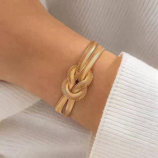 304 Stainless Steel Snake Chain Bracelets for Women