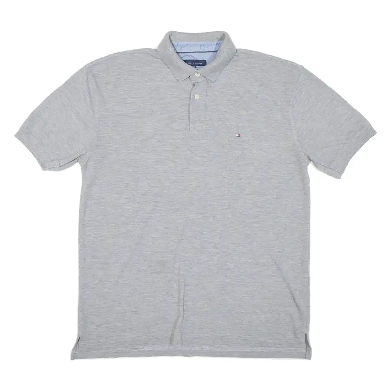 TOMMY HILFIGER Mens Polo Shirt Grey 2XL