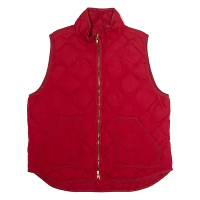 J.CREW Womens Quilted Gilet Red Diamond XL
