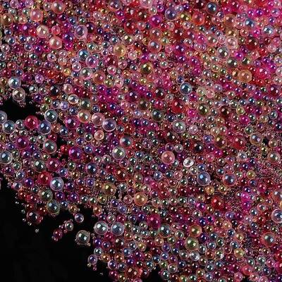 AB-Color Plated DIY 3D Nail Art Decoration Mini Glass Beads