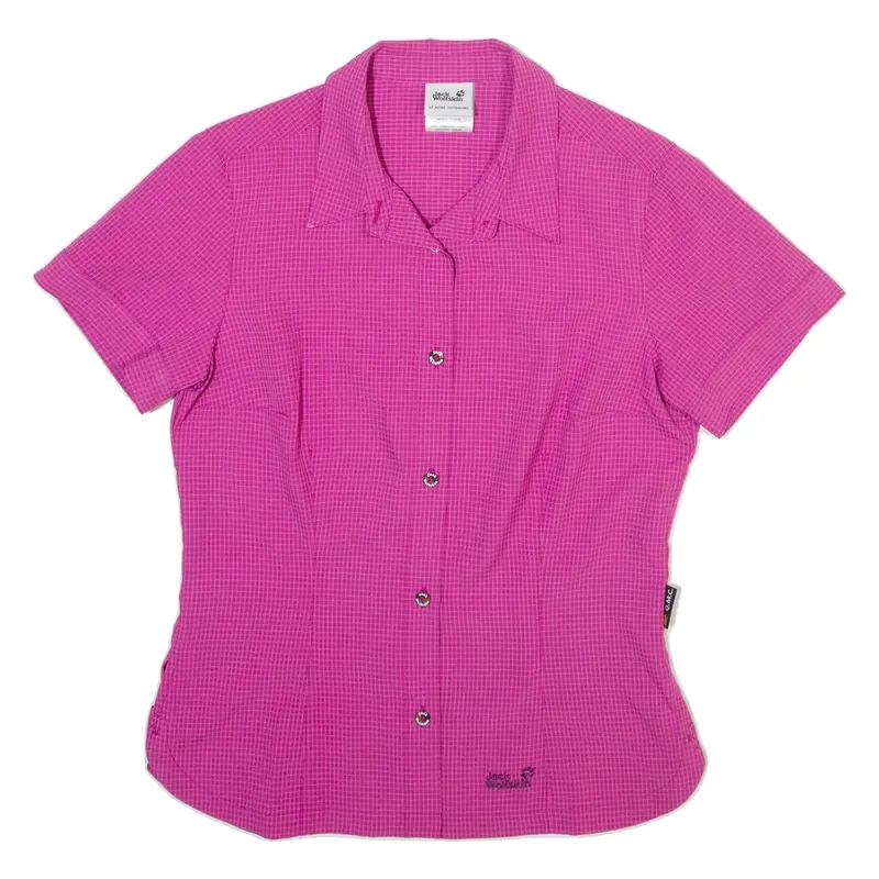 JACK WOLFSKIN Womens Shirt Purple Check M