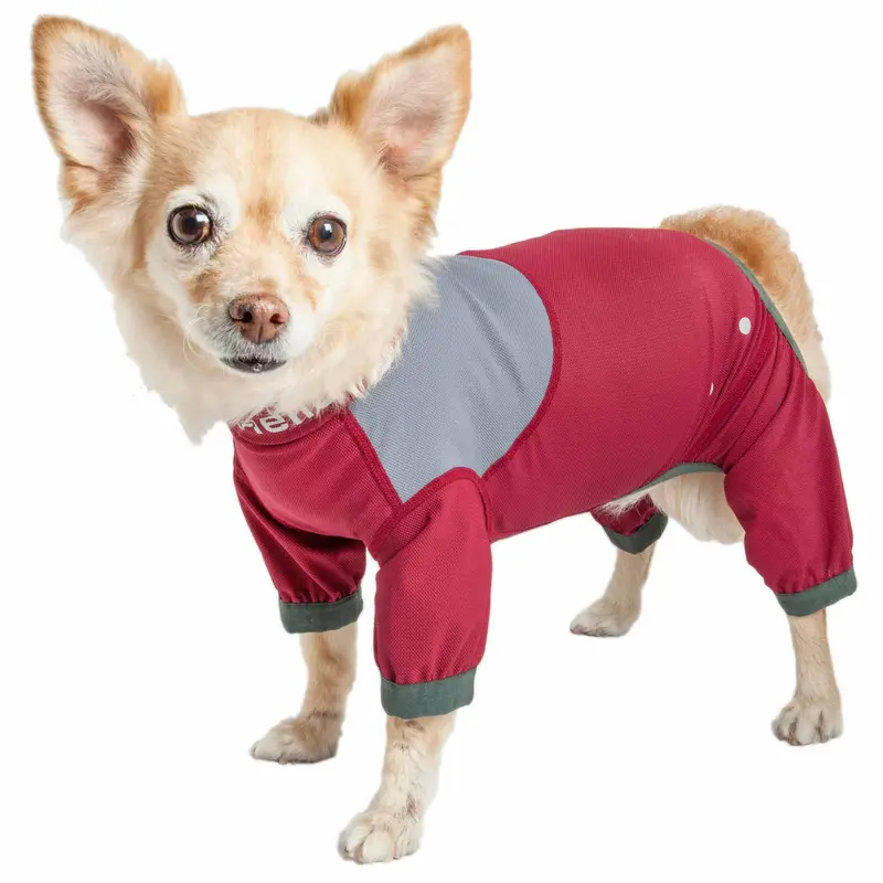 Dog Helios® Tail Runner Dog Track Suit - Gray - Small