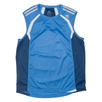 ADIDAS Sports Mens Jersey Blue Sleeveless M