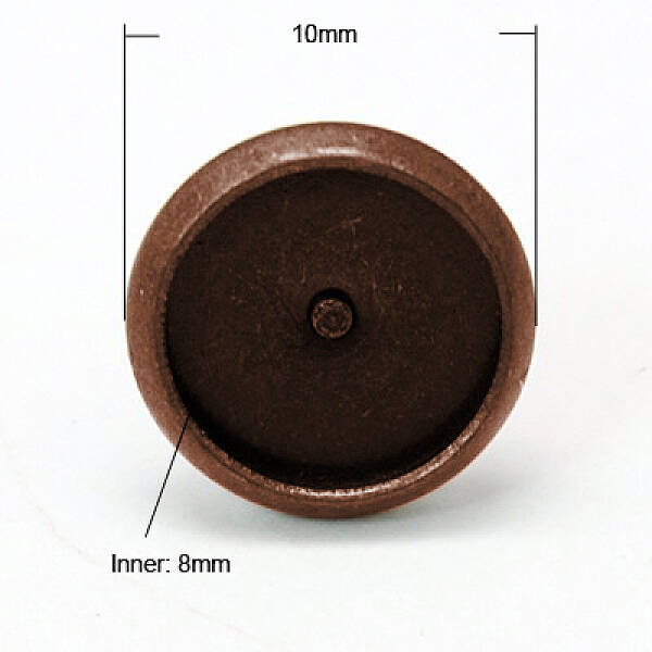 Brass Stud Earring Settings