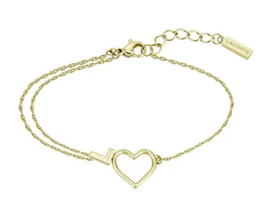 Lacoste Bracciale Da Donna Placcato Oro Con Cuore Volte 2040016