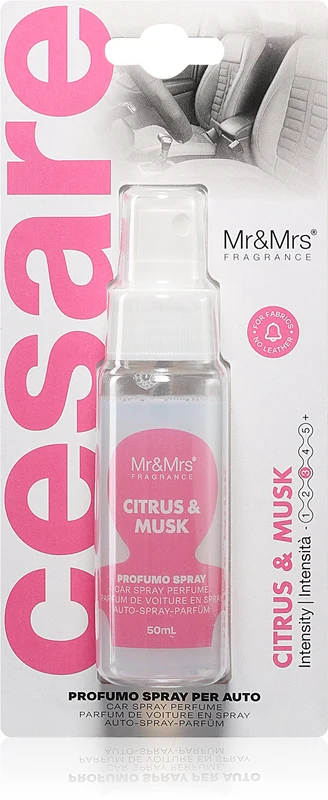 Mr & Mrs Fragrance Cesare Citrus & Musk Car Freshener 50ml