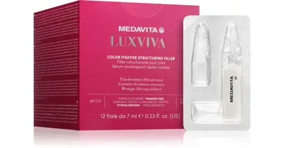 Medavita LUXVIVA Color Fixative Structuring Filler post-coloring vial for all hair types 12x7 ml