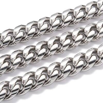 Tarnish Resistant 304 Stainless Steel Cuban Link Chain