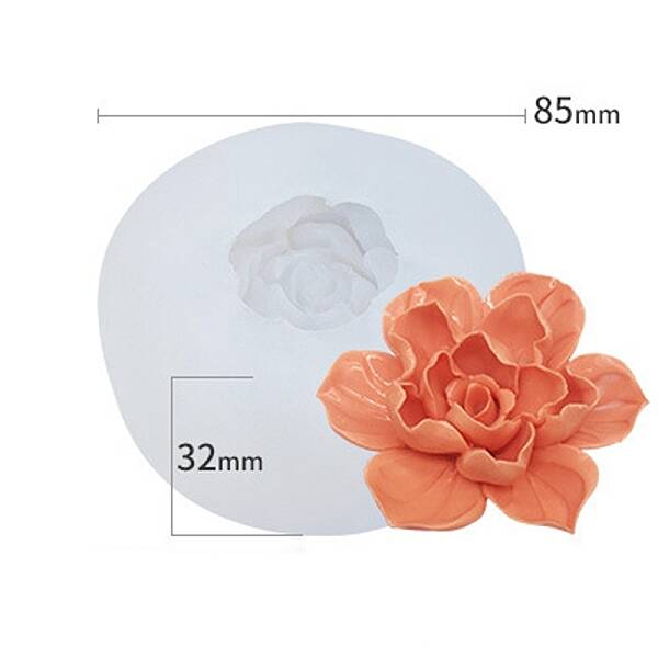 Food Grade Three Trust Flower DIY Candle Silicone Molds