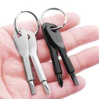 Portable Heavy Duty Mini Screwdriver (2pcs), Camping Mini Screwdriver Keychain, Hand Tools, Portable Cross & Flat Screwdriver...