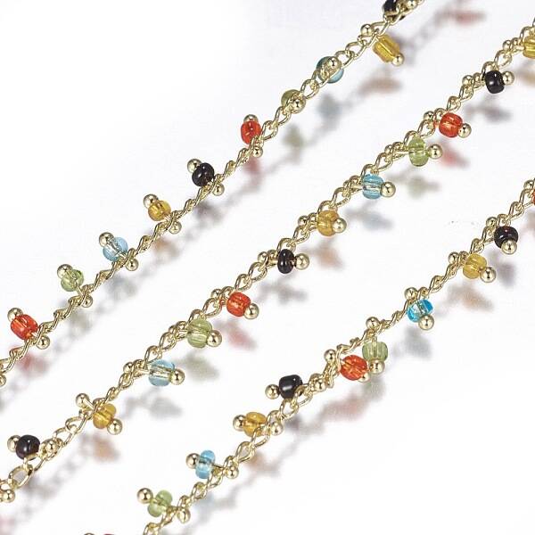 3.28 Feet Handmade Seed Beaded Chains