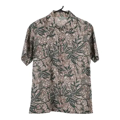 Unbranded Short Sleeve Shirt - Small Brown Cotton