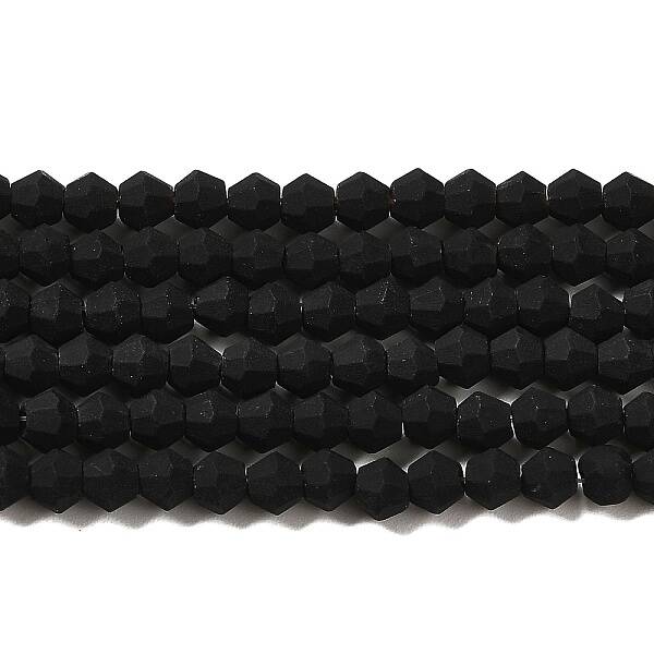 Imitate Austrian Crystal Frosted Glass Beads Strands