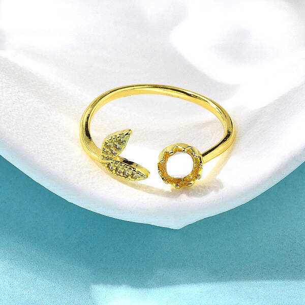 Brass Micro Pave Clear Cubic Zirconia Rings for Women