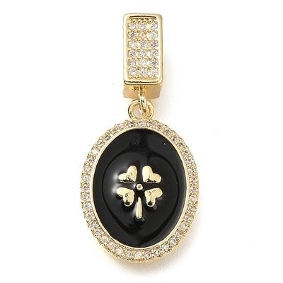 Brass Micro Pave Cubic Zirconia Pendants