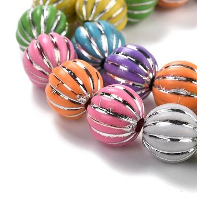 Grooved Resin Beads Strands