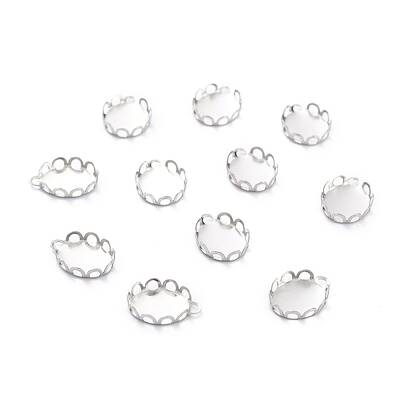 Non-Tarnish 304 Stainless Steel Charms Cabochon Settings