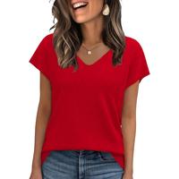 OFEEFAN Short Sleeve Sweater for Women V Neck Trendy Summer Tops 2025 Beach Vacation Clothes Travel Business Casual Outfits