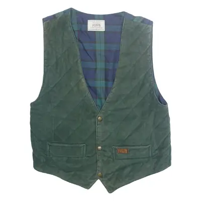 PUFFA Mens Waistcoat Green M