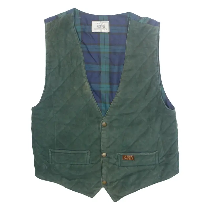 PUFFA Mens Waistcoat Green M