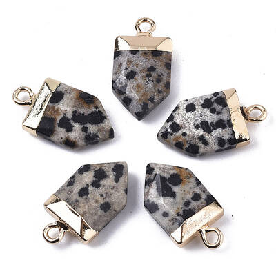Natural Dalmatian Jasper Pointed Pendants