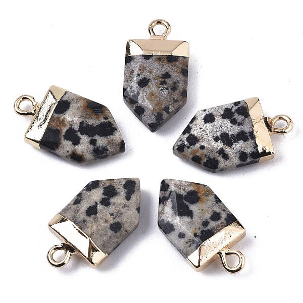 Natural Dalmatian Jasper Pointed Pendants