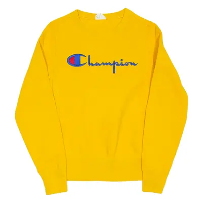 CHAMPION REVERSE WEAVE Mens Sweatshirt Yellow XS