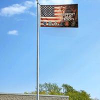 Support Our Troops USA Flags 3x5 - American Flag Design with Supporting Emblems