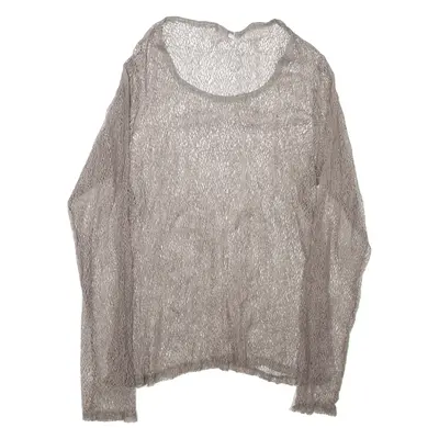 Womens Top Grey Long Sleeve L