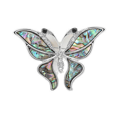 Butterfly Abalone Shell/Paua Shell Brooch Pins