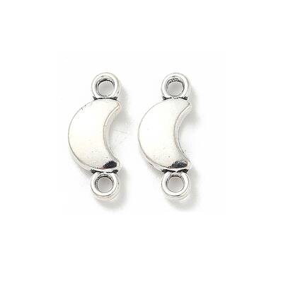 Tibetan Style Alloy Crescent Moon Connector Charms