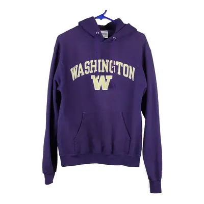 Washington Champion Hoodie - Small Purple Cotton Blend