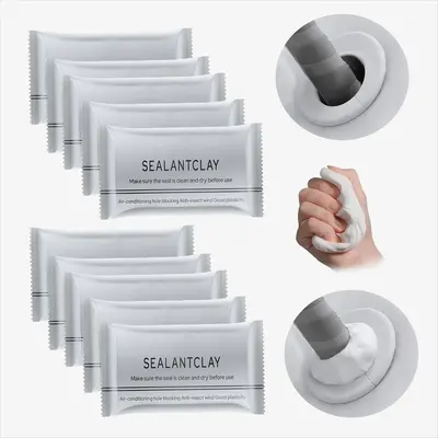 10 Pcs Quick Mending Mud,Waterproof Sealant Mastic (Weather-Resistant & Anti-Corrosion) ,Repairs Wall Holes, Drain Connection...