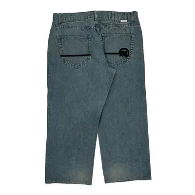 Classic Fit Mecca Jeans - 35W 26L Blue Cotton Blend