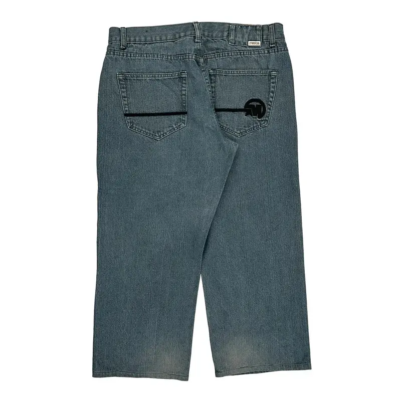 Classic Fit Mecca Jeans - 35W 26L Blue Cotton Blend