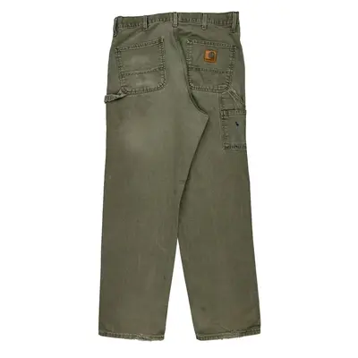 Carhartt Carpenter Trousers - 36W 32L Green Cotton