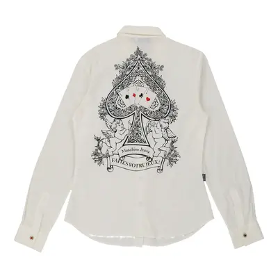 Moschino Jeans Shirt - Small White Cotton | Size: small