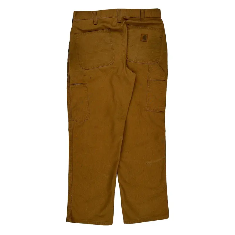 Carhartt Trousers - 33W 29L Brown Cotton Blend | Size: 33″ waist