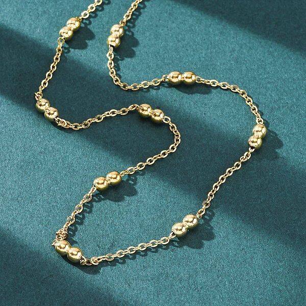 304 Stainless Steel Double Round Cable Chain Necklaces