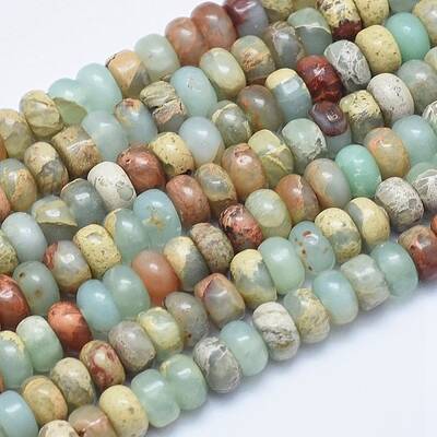 Natural Aqua Terra Jasper Beads Strands