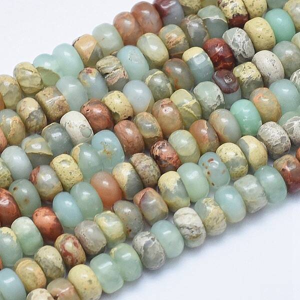 Natural Aqua Terra Jasper Beads Strands