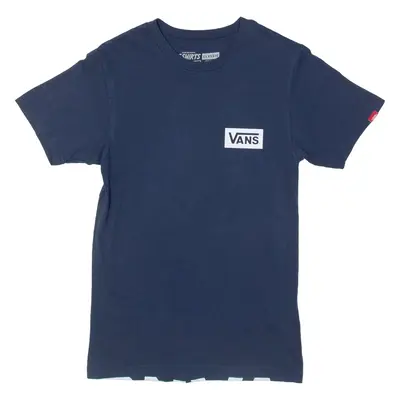 VANS Mens T-Shirt Blue XS