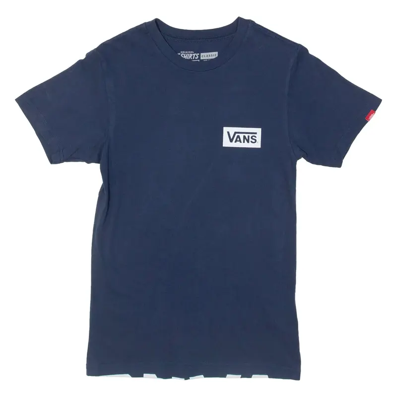 VANS Mens T-Shirt Blue XS