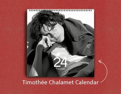 Timothe Chalamet Calendar 2024 | Timothe Chalamet 2024 Wall Calendar