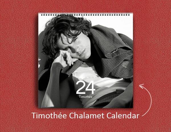 Timothe Chalamet Calendar 2024 | Timothe Chalamet 2024 Wall Calendar
