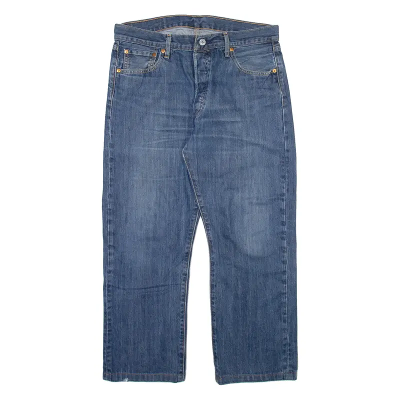 LEVI'S 501 Jeans Mens Blue Regular Straight W34 L25