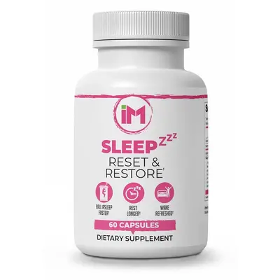 IM Sleep Reset Restore - Magnesium and Melatonin Supplement for Better Sleep