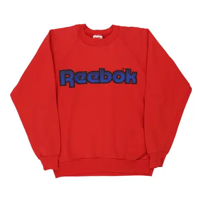 Made in Canada Reebok Spellout Sweatshirt - Small Red Cotton